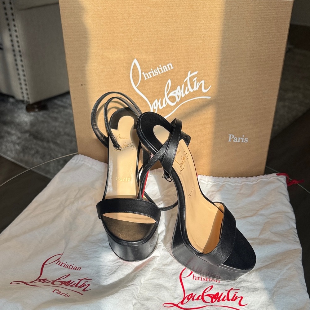 Christian Louboutin Black Platform Heels 150mm